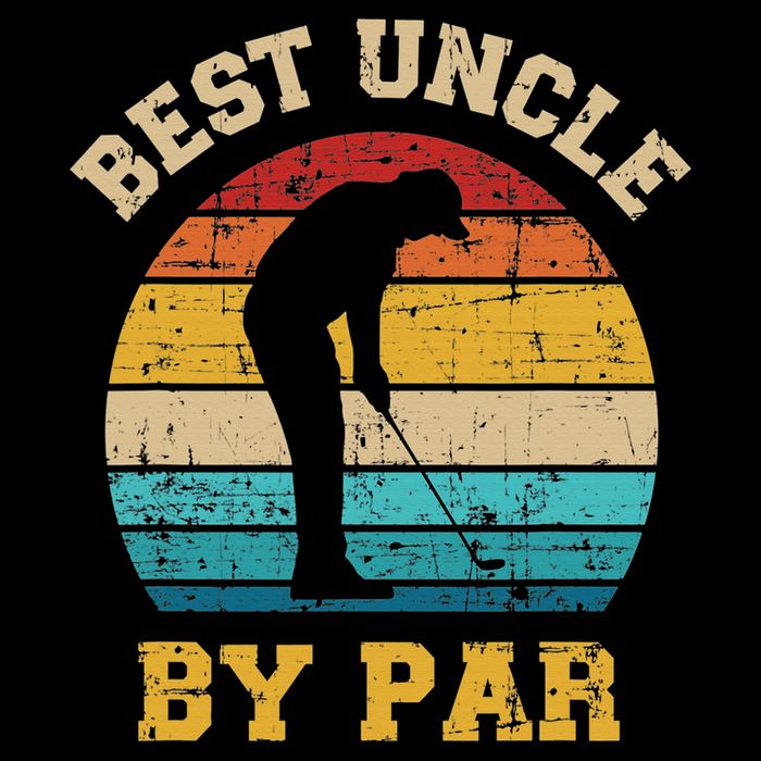 Retro Vintage Best uncle By Par Golf Father's Day Button