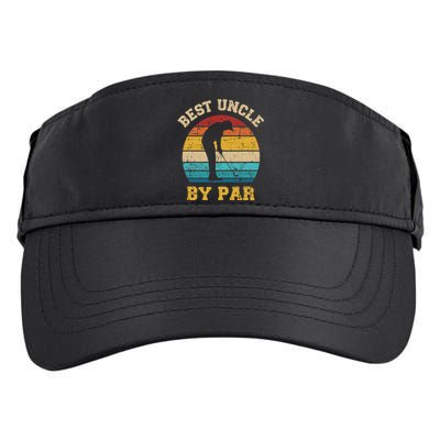 Retro Vintage Best uncle By Par Golf Father's Day Adult Drive Performance Visor