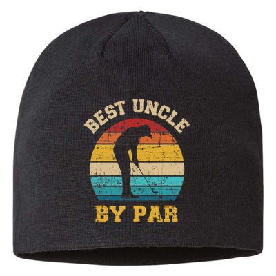 Retro Vintage Best uncle By Par Golf Father's Day Sustainable Beanie