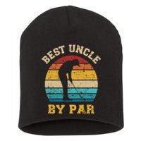 Retro Vintage Best uncle By Par Golf Father's Day Short Acrylic Beanie