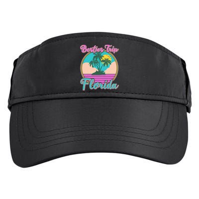 Retro VIntage Besties Trip Florida Adult Drive Performance Visor