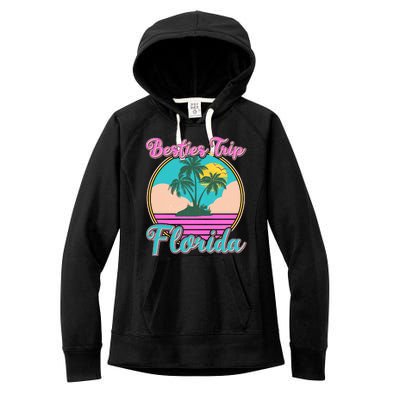 Retro VIntage Besties Trip Florida Women's Fleece Hoodie