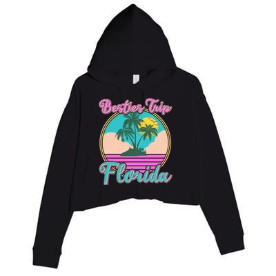 Retro VIntage Besties Trip Florida Crop Fleece Hoodie