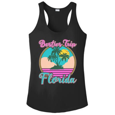 Retro VIntage Besties Trip Florida Ladies PosiCharge Competitor Racerback Tank