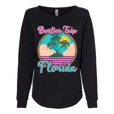 Retro VIntage Besties Trip Florida Womens California Wash Sweatshirt