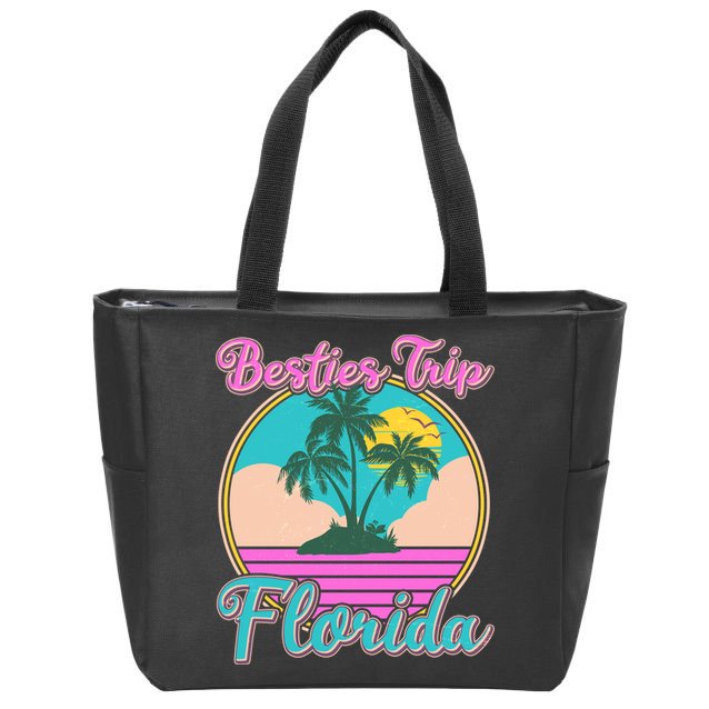 Retro VIntage Besties Trip Florida Zip Tote Bag