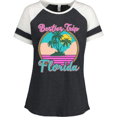 Retro VIntage Besties Trip Florida Enza Ladies Jersey Colorblock Tee