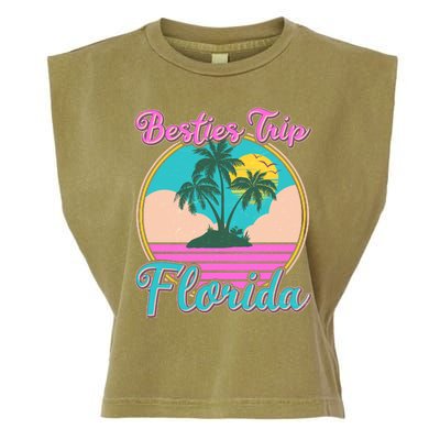 Retro VIntage Besties Trip Florida Garment-Dyed Women's Muscle Tee