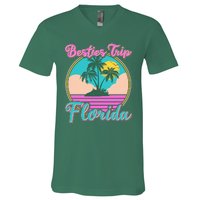 Retro VIntage Besties Trip Florida V-Neck T-Shirt