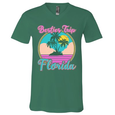 Retro VIntage Besties Trip Florida V-Neck T-Shirt