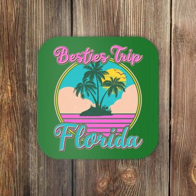 Retro VIntage Besties Trip Florida Coaster