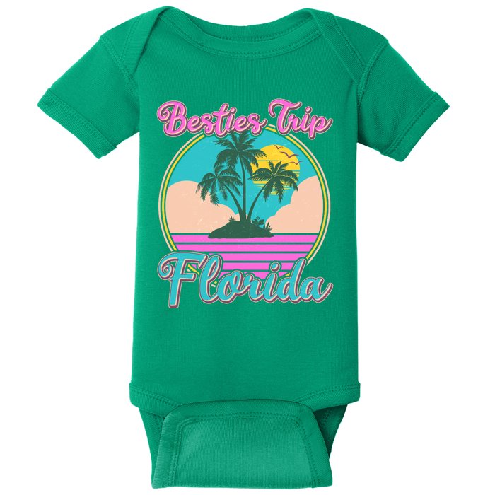 Retro VIntage Besties Trip Florida Baby Bodysuit