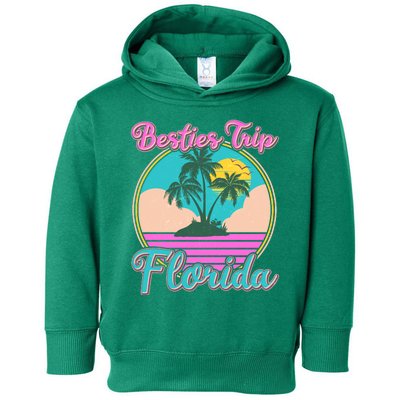 Retro VIntage Besties Trip Florida Toddler Hoodie