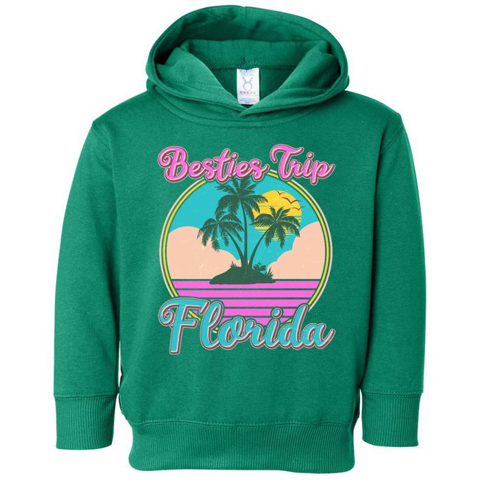 Retro VIntage Besties Trip Florida Toddler Hoodie