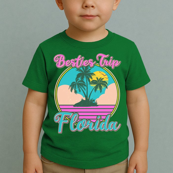 Retro VIntage Besties Trip Florida Toddler T-Shirt