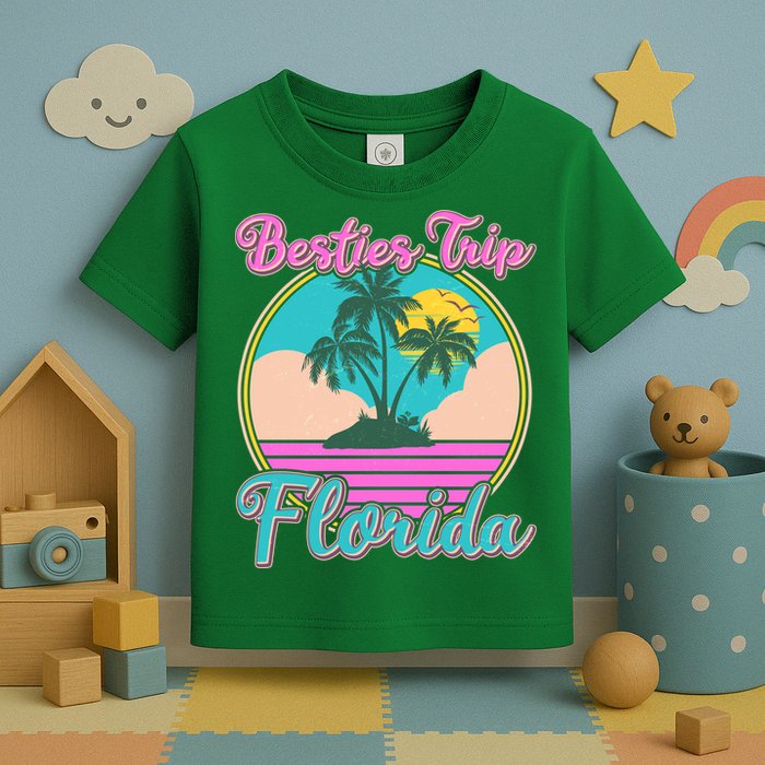 Retro VIntage Besties Trip Florida Toddler T-Shirt