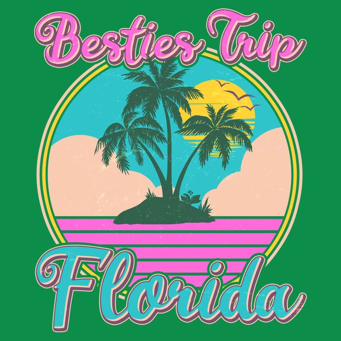Retro VIntage Besties Trip Florida Toddler T-Shirt
