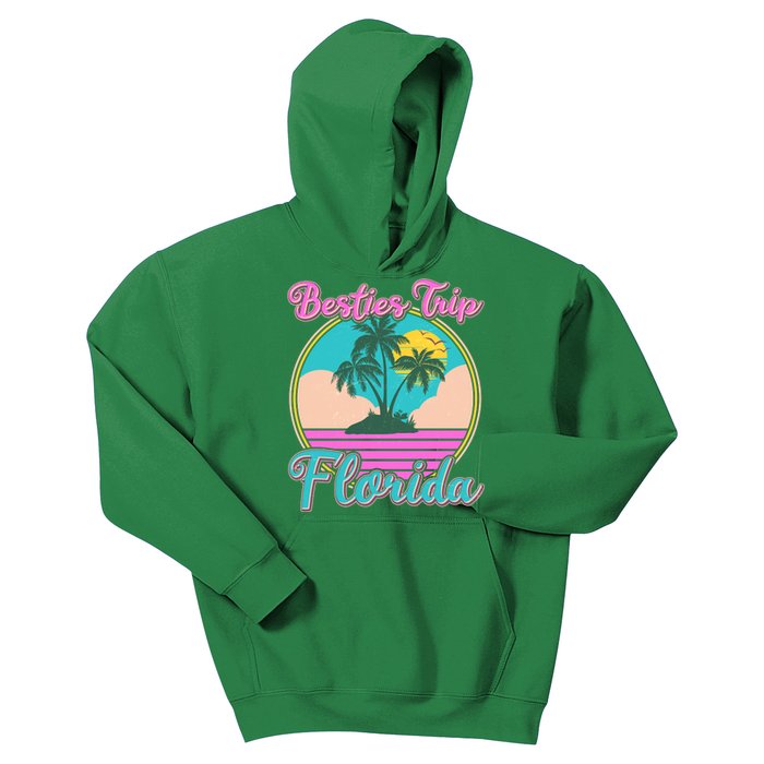 Retro VIntage Besties Trip Florida Kids Hoodie