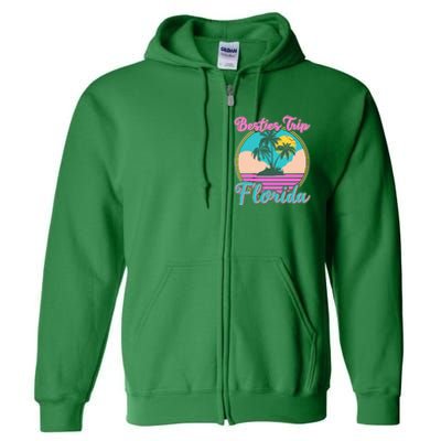 Retro VIntage Besties Trip Florida Full Zip Hoodie