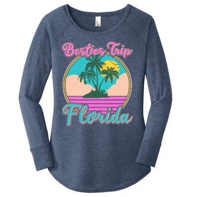 Retro VIntage Besties Trip Florida Women's Perfect Tri Tunic Long Sleeve Shirt