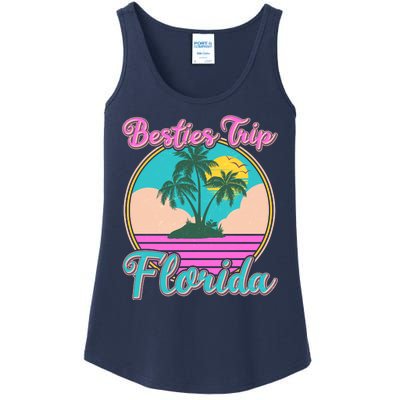 Retro VIntage Besties Trip Florida Ladies Essential Tank