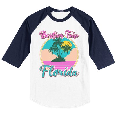 Retro VIntage Besties Trip Florida Baseball Sleeve Shirt