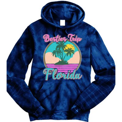 Retro VIntage Besties Trip Florida Tie Dye Hoodie