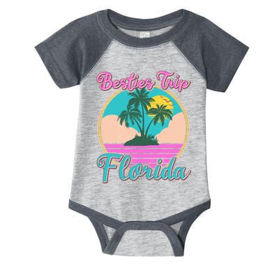 Retro VIntage Besties Trip Florida Infant Baby Jersey Bodysuit