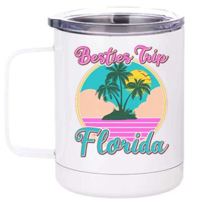 Retro VIntage Besties Trip Florida 12 oz Stainless Steel Tumbler Cup