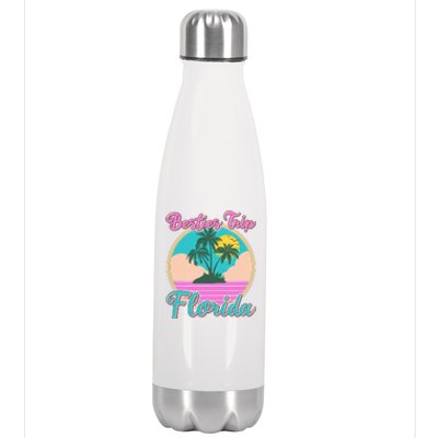 Retro VIntage Besties Trip Florida Stainless Steel Insulated Water Bottle