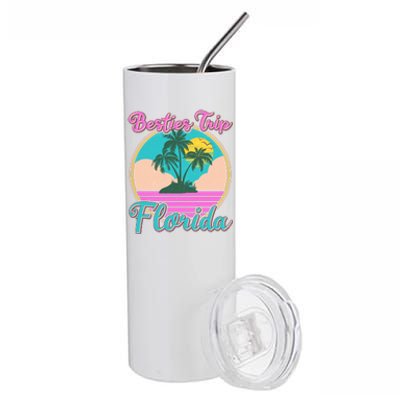 Retro VIntage Besties Trip Florida Stainless Steel Tumbler