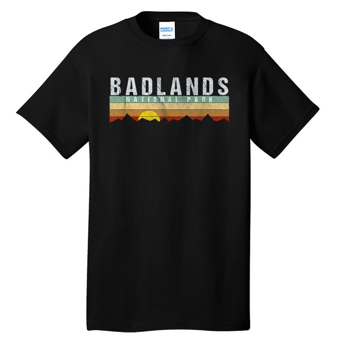 Retro Vintage Badlands National Park Tall T-Shirt