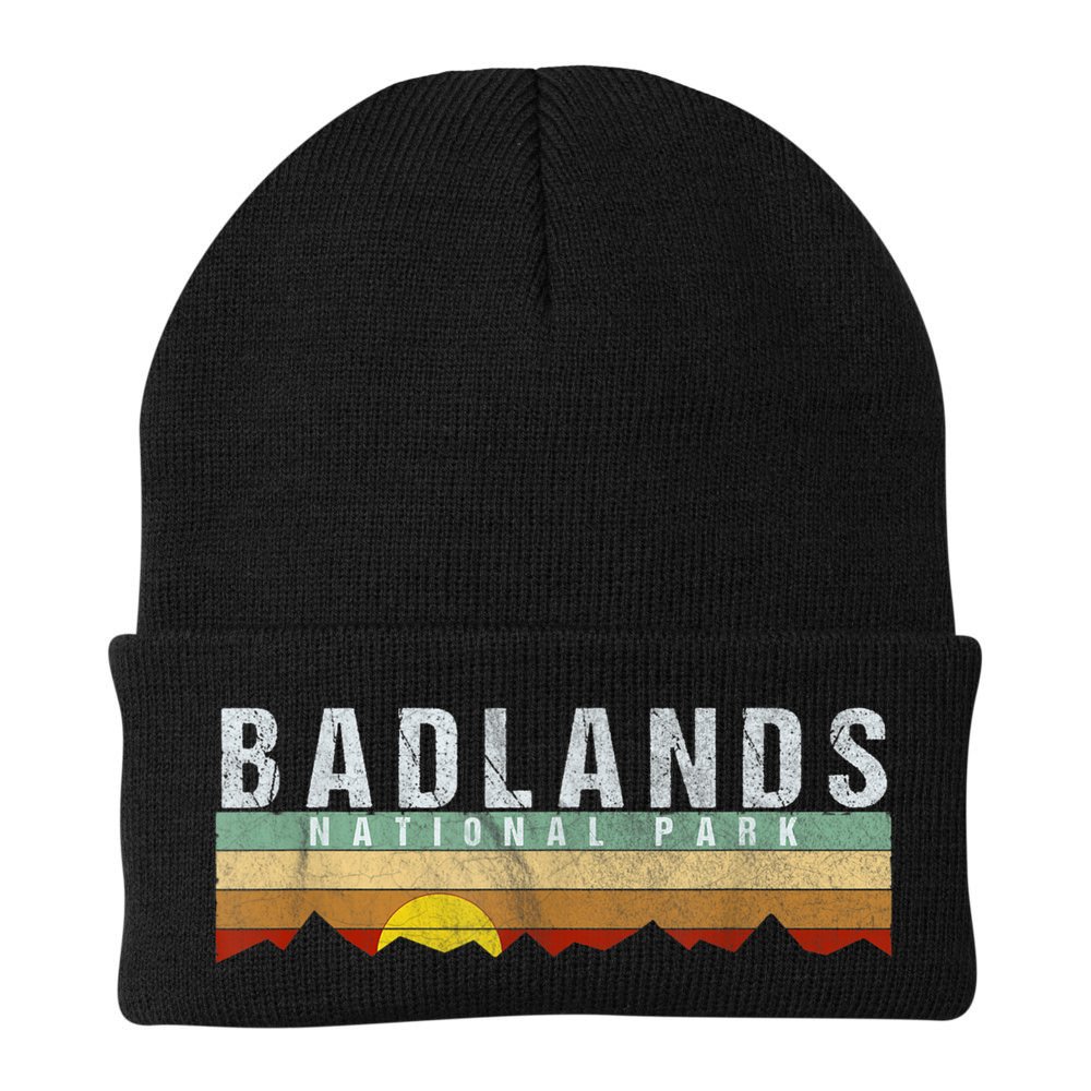 Retro Vintage Badlands National Park Beanie