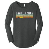 Retro Vintage Badlands National Park Women's Perfect Tri Tunic Long Sleeve Shirt