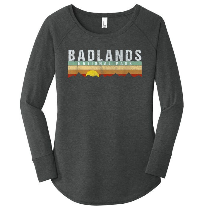 Retro Vintage Badlands National Park Women's Perfect Tri Tunic Long Sleeve Shirt