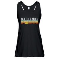 Retro Vintage Badlands National Park Ladies Essential Flowy Tank