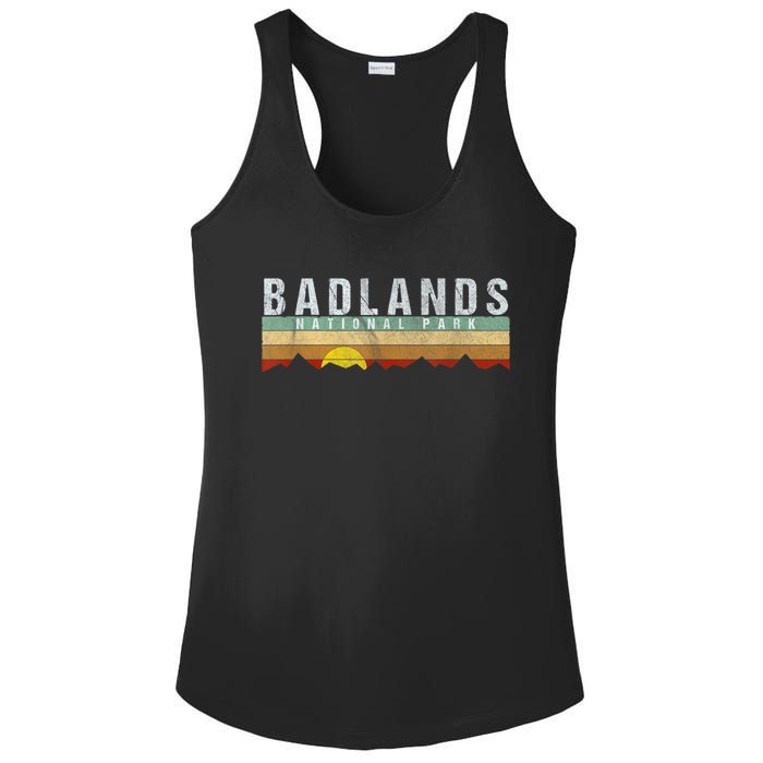 Retro Vintage Badlands National Park Ladies PosiCharge Competitor Racerback Tank