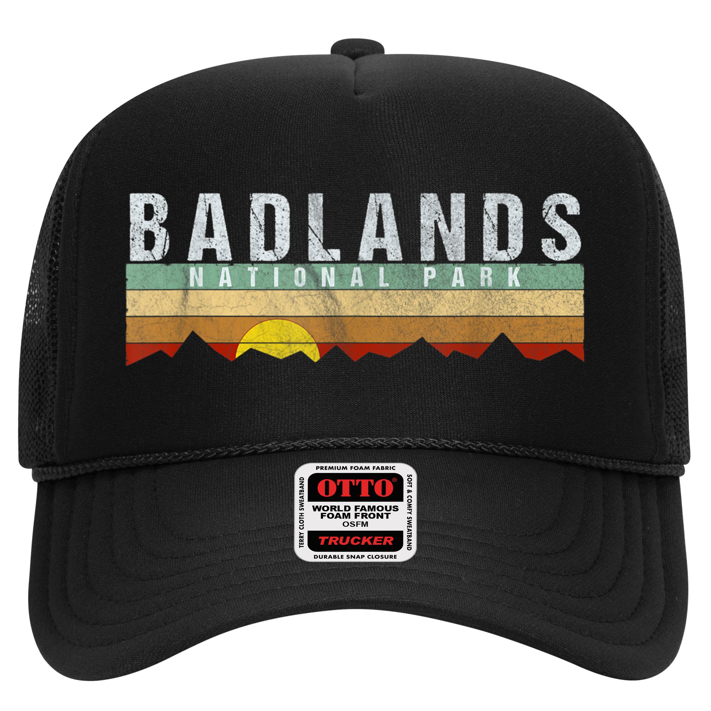 Retro Vintage Badlands National Park Trucker Hat