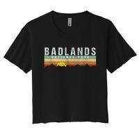 Retro Vintage Badlands National Park Women's Crop Top Tee