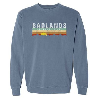 Retro Vintage Badlands National Park Garment-Dyed Sweatshirt