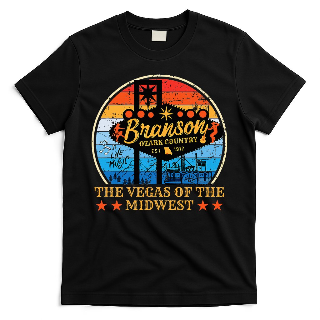 Retro Vintage Branson Missouri Vegas Of The Midwest Tourism T-Shirt