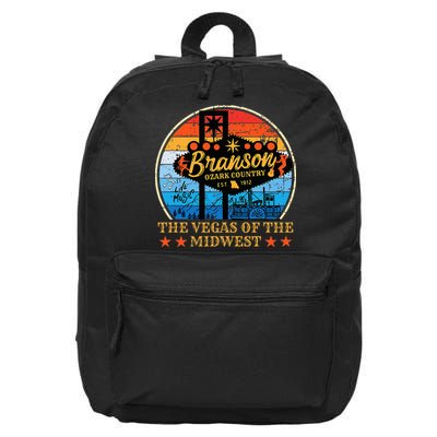 Retro Vintage Branson Missouri Vegas Of The Midwest Tourism 16 in Basic Backpack