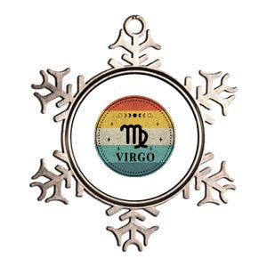 Retro Virgo Birthday Zodiac Sign Virgo Cute Gift Metallic Star Ornament