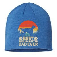 Retro Vintage Best English Setter Dad Ever Fathers Day Funny Gift Sustainable Beanie