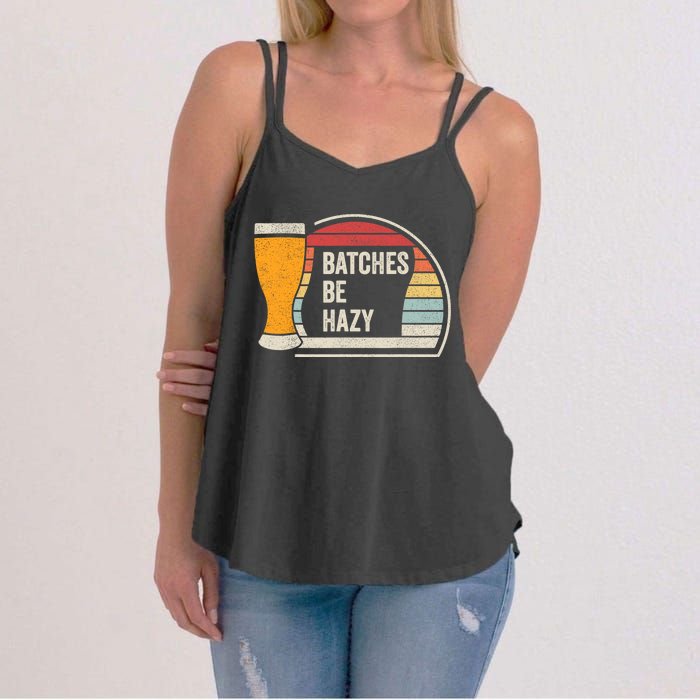 Retro Vintage Batches Be Hazy For Home Brewing Craft Beer Women's Strappy Tank