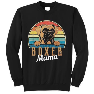 Retro Vintage Boxer Mama Boxer Dog Mom Sweatshirt