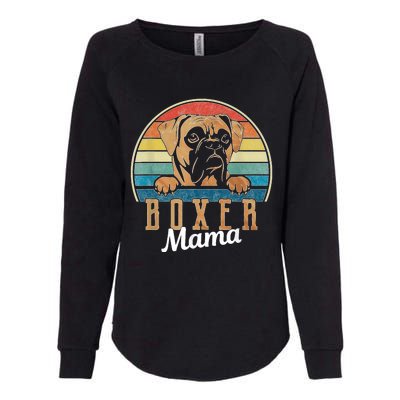 Retro Vintage Boxer Mama Boxer Dog Mom Womens California Wash Sweatshirt