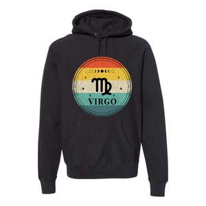 Retro Virgo Birthday Zodiac Sign Virgo Premium Hoodie