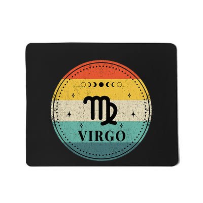 Retro Virgo Birthday Zodiac Sign Virgo Mousepad