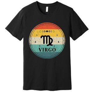 Retro Virgo Birthday Zodiac Sign Virgo Premium T-Shirt